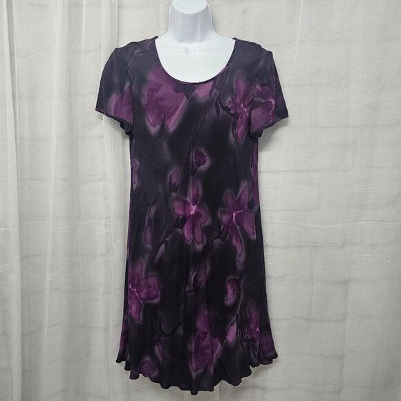 Vintage Liz Claiborne Dress Purple Floral Goth Whimsigoth Grunge 8 - Picture 12 of 12